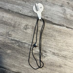 Lokai single pendant 30” necklace - BNWT - Gunmetal